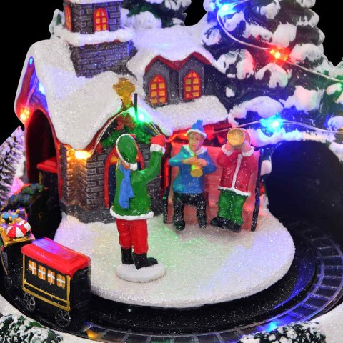 ŚWIĄTECZNA DEKORACJA NA STÓŁ WIELOKOLOROWE 16X16X19CM