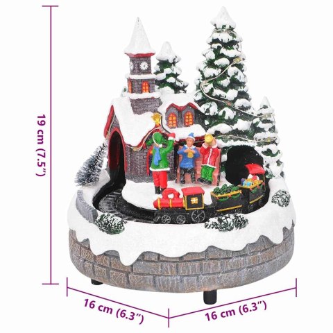 ŚWIĄTECZNA DEKORACJA NA STÓŁ WIELOKOLOROWE 16X16X19CM