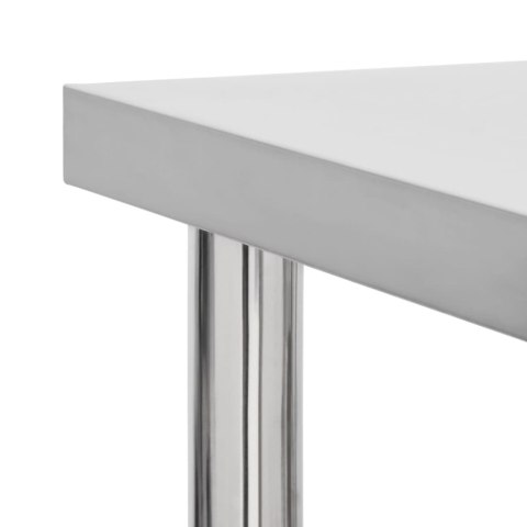 KUCHENNY STÓŁ ROBOCZY NA KÓŁKACH 80X30X85CM STAL NIERDZEWNA