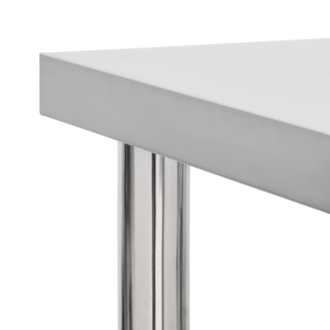 KUCHENNY STÓŁ ROBOCZY NA KÓŁKACH 80X45X85CM STAL NIERDZEWNA