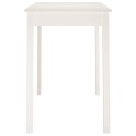 STÓŁ JADALNIANY BIAŁY 110X55X75 CM LITE DREWNO SOSNOWE