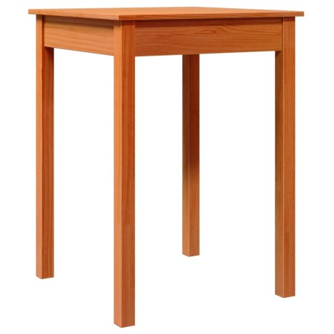 VidaXL Stół jadalniany, woskowy brąz, 55x55x75 cm, lite drewno sosnowe