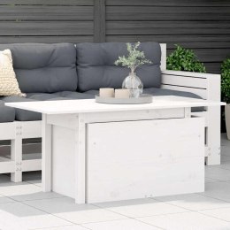 STÓŁ OGRODOWY BIAŁY 100X50X75CM LITE DREWNO SOSNOWE