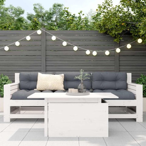 STÓŁ OGRODOWY BIAŁY 100X50X75CM LITE DREWNO SOSNOWE