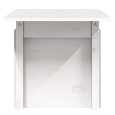 STÓŁ OGRODOWY BIAŁY 100X50X75CM LITE DREWNO SOSNOWE