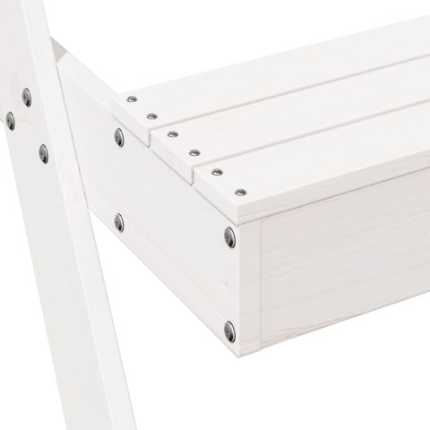 STÓŁ PIKNIKOWY Z PIASKOWNICĄ DLA DZIECI BIAŁY DREWNO SOSNOWE