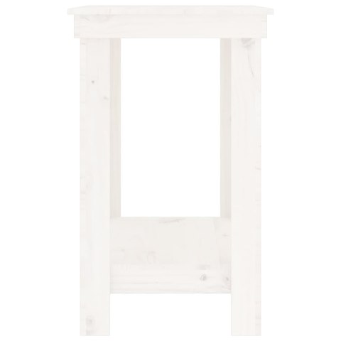 VidaXL Stół roboczy, biały, 110x50x80 cm, lite drewno sosnowe