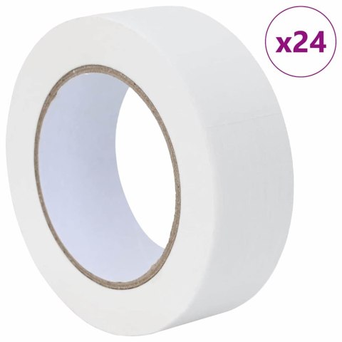 VidaXL Taśmy Maska Malarska 24 pcs Biały 38mm x 50m Papier