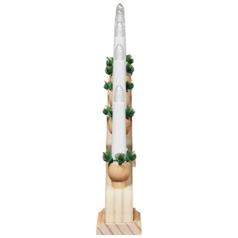 ŚWIĄTECZNY ŁUK ŚWIEC Z 10 ŚWIECAMI LED 3 SZT. BRĄZOWY