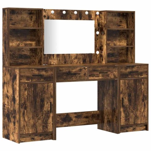 VidaXL Zestaw toaletki z szufladą 3 pcs Dąb wędzony 78,5 x 41 x 135 cm