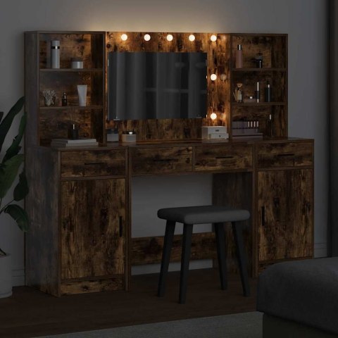 VidaXL Zestaw toaletki z szufladą 3 pcs Dąb wędzony 78,5 x 41 x 135 cm