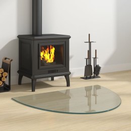 PANEL KOMINKOWY SZKLANY PÓŁOKRĄGŁY 800X600 MM