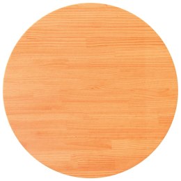 BLAT STOŁU OKRĄGŁY WOSKOWY BRĄZ Ø80X2,5CM DREWNO SOSNOWE