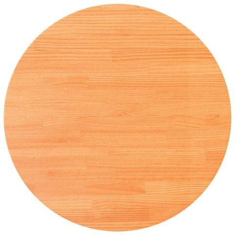 BLAT STOŁU OKRĄGŁY WOSKOWY BRĄZ Ø80X2,5CM DREWNO SOSNOWE