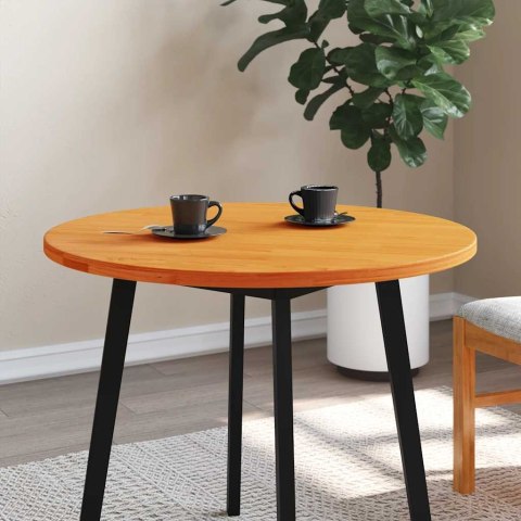 BLAT STOŁU OKRĄGŁY WOSKOWY BRĄZ Ø80X2,5CM DREWNO SOSNOWE