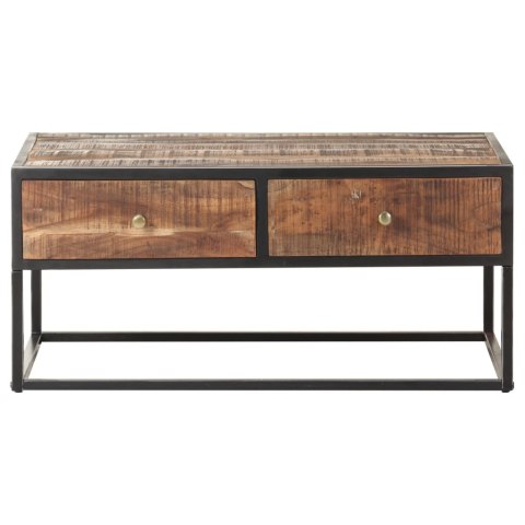 STOLIK KAWOWY 90X50X40CM SUROWE DREWNO AKACJOWE