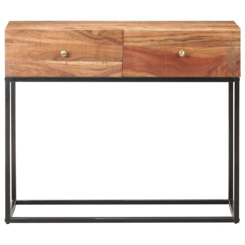 STOLIK KONSOLA 90X35X75CM SUROWE DREWNO AKACJOWE