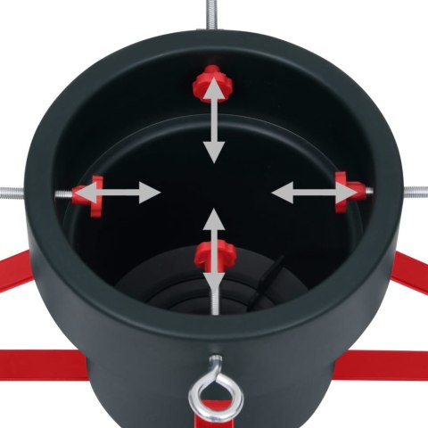 STOJAK POD CHOINKĘ METALOWY ZIELONO CZERWONY DO 210CM STABILNY