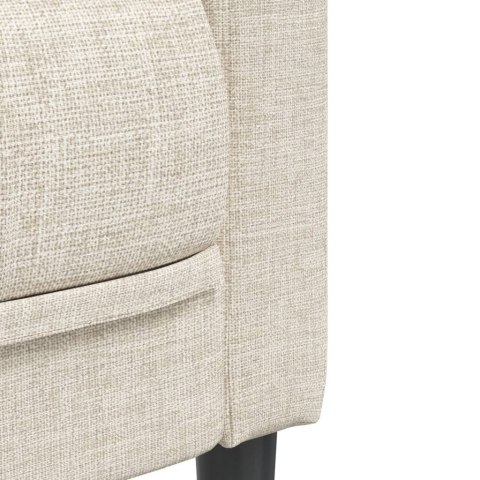 2-CZ. KOMPLET WYPOCZYNKOWY KREMOWY OBITY TKANINĄ