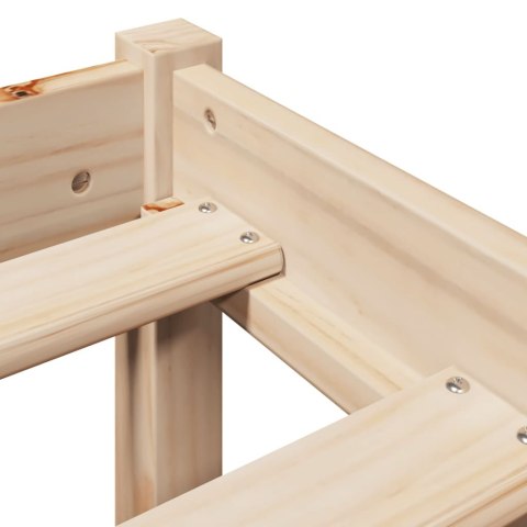 RAMA ŁÓŻKA BEZ MATERACA 120X190CM LITE DREWNO SOSNOWE