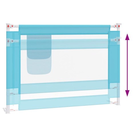 BARIERKA DO ŁÓŻECZKA DZIECIĘCEGO NIEBIESKA 90X25CM TKANINA