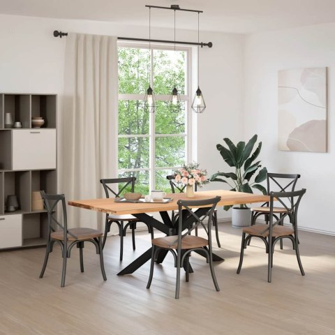 NOGA DO STOŁU JADALNEGO PAJĄK CZARNA 150X78X(72-73)CM STAL TRWAŁA