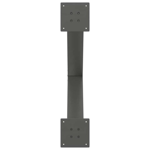 VidaXL Nogi do stołu jadalnego w kształcie litery X 2 szt. Antracyt 80x(72-73) cm Stal