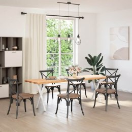 NOGI DO STOŁU JADALNEGO W KSZTAŁCIE LITERYX2 SZT. BIAŁE 50X(72-73)CM STAL