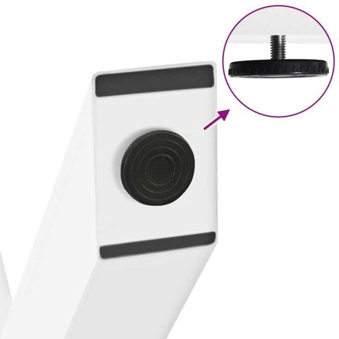 VidaXL Nogi do stołu jadalnego w kształcie litery X 2 szt. Białe 80x(72-73) cm Stal