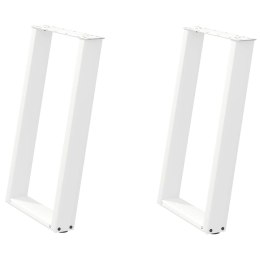 NOGI DO STOŁU JADALNEGO W KSZTAŁCIE LITERY U 2 SZT. BIAŁE 50X(72-73)CM STAL