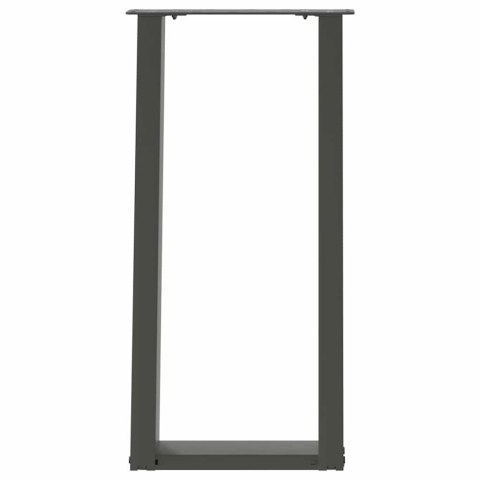 NOGI DO STOŁU KONSOLOWEGO W KSZTAŁCIE LITERY U 2 SZT. ANTRACYT 38X(72-73)CM STAL