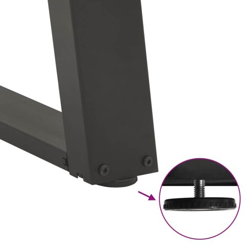 NOGI DO STOŁU KONSOLOWEGO W KSZTAŁCIE LITERY U 2 SZT. ANTRACYT 38X(72-73)CM STAL