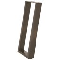 VidaXL Nogi do stołu konsolowego w kształcie litery U 2 szt. Naturalna stal 38x(72-73) cm Stal