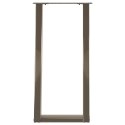 VidaXL Nogi do stołu konsolowego w kształcie litery U 2 szt. Naturalna stal 38x(72-73) cm Stal