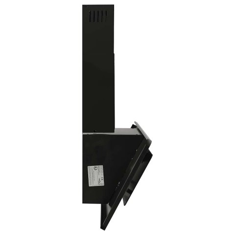 VidaXL Okap kuchenny, 90 cm, stal nierdzewna i hartowane szkło, czarny