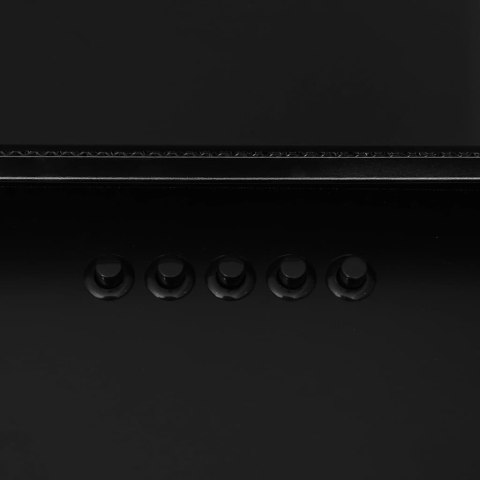 VidaXL Okap kuchenny, 90 cm, stal nierdzewna i hartowane szkło, czarny