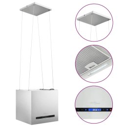 WISZĄCY OKAP NAD WYSPĘ DOTYKOWY LCD 37CM STAL NIERDZEWNA