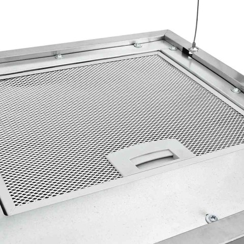 WISZĄCY OKAP NAD WYSPĘ DOTYKOWY LCD 37CM STAL NIERDZEWNA