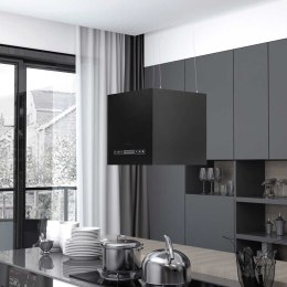 WISZĄCY OKAP NAD WYSPĘ DOTYKOWY LCD 37CM STAL