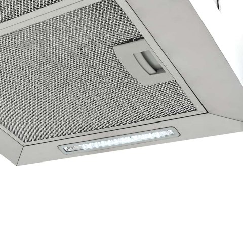 WISZĄCY OKAP NAD WYSPĘ DOTYKOWY LCD 55CM STAL NIERDZEWNA