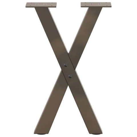 NOGI DO STOLIKA KAWOWEGO W KSZTAŁCIE LITERYX2 SZT. NATURALNA STAL 28X(42-43)CM STAL