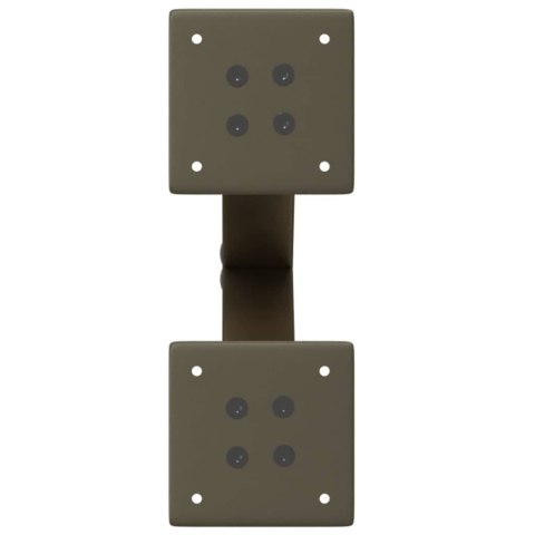 NOGI DO STOLIKA KAWOWEGO W KSZTAŁCIE LITERYX2 SZT. NATURALNA STAL 28X(42-43)CM STAL