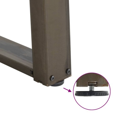 VidaXL Nogi do stołu konsolowego w kształcie litery U 2 szt. Naturalna stal 38x(72-73) cm Stal