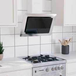 VidaXL Okap kuchenny, 60 cm, stal nierdzewna, hartowane szkło, srebrny