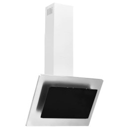 VidaXL Okap kuchenny, 60 cm, stal nierdzewna, hartowane szkło, srebrny