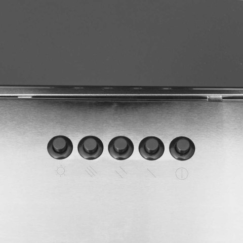 VidaXL Okap kuchenny, 60 cm, stal nierdzewna, hartowane szkło, srebrny