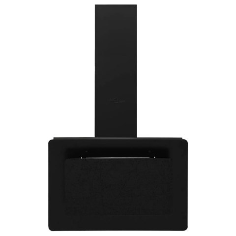 OKAP KUCHENNY 60CM STAL NIERDZEWNA I HARTOWANE SZKŁO CZARNY