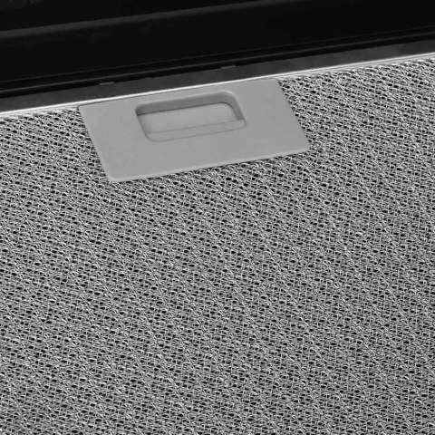 OKAP KUCHENNY 60CM STAL NIERDZEWNA I HARTOWANE SZKŁO CZARNY