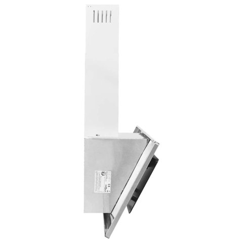 OKAP KUCHENNY 90CM STAL NIERDZEWNA HARTOWANE SZKŁO SREBRNY