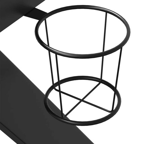 BIURKO DO GIER Z NOGAMI W KSZTAŁCIE K CZARNE 110X60X75CM